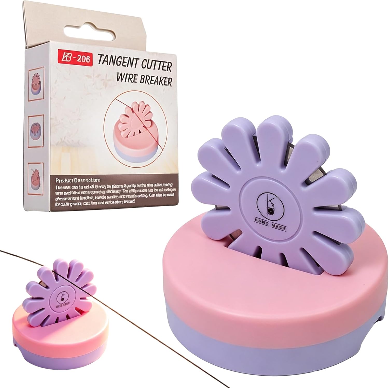 Thread Cutter Tool Thread Cutter for Sewing Blade Saver Thread Cutters for Quilting Thread Cutting Tool Thread Cutter Pendant Thread Cutter for Chain Piecing in Quilting- Purple (Blade Not Removable)