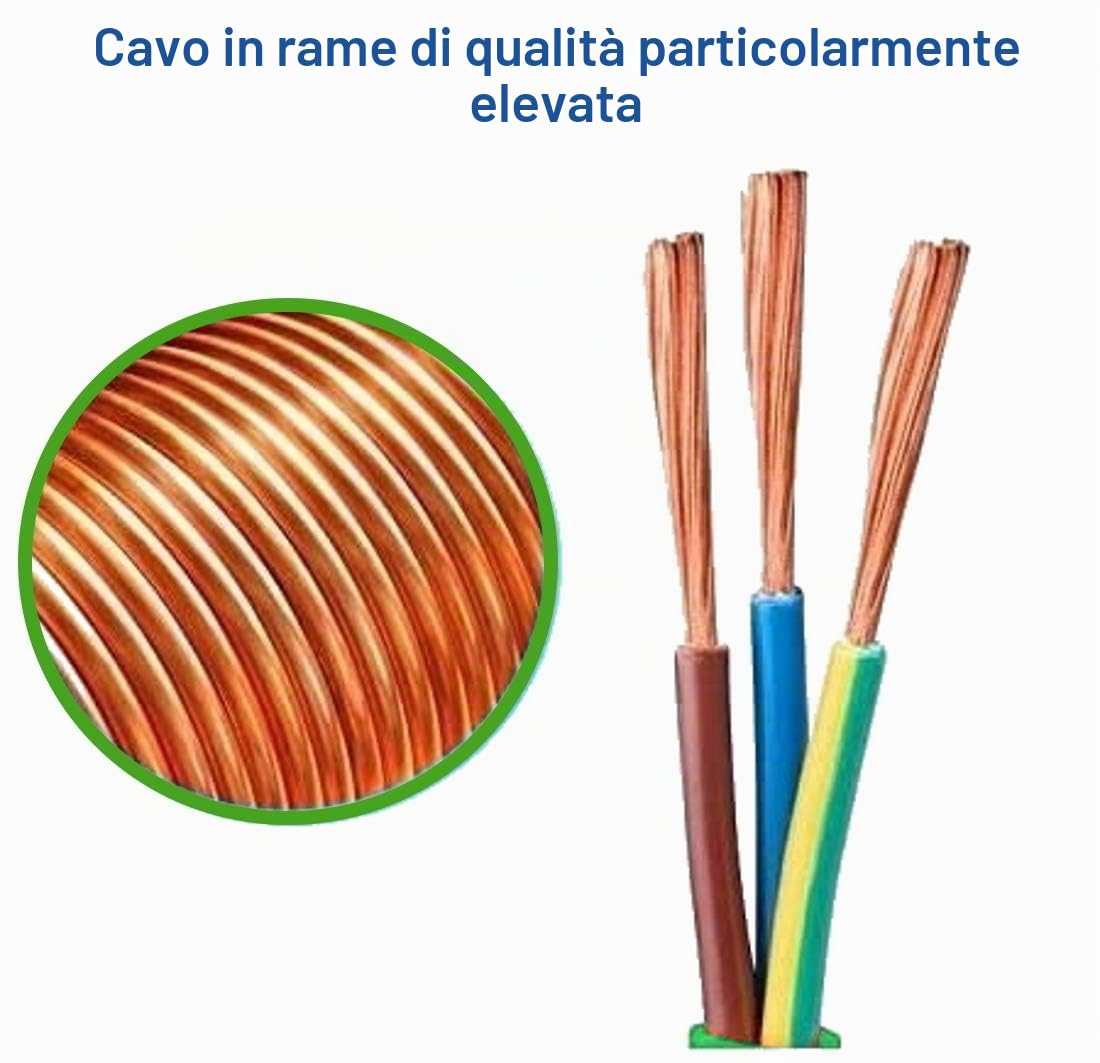 Cavo di prolunga Schuko 30 m IP44 3500 W verde per esterno