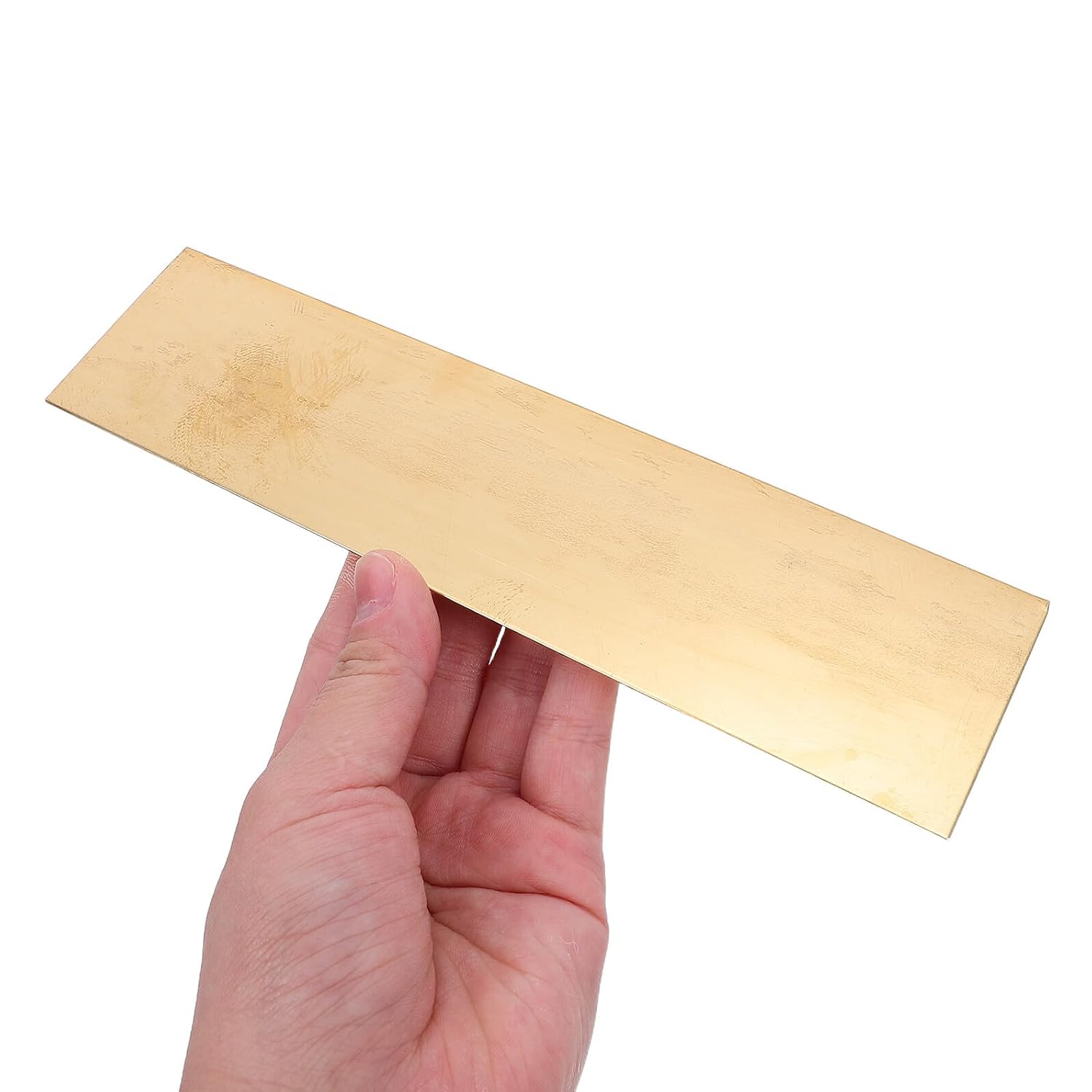 Luxshiny Brass Sheet Metal 1mm Thick Precision Cut 50mm X 200mm Copper Plate for Crafting Jewelry Repairs and Electrical Projects Industrial Raw Material