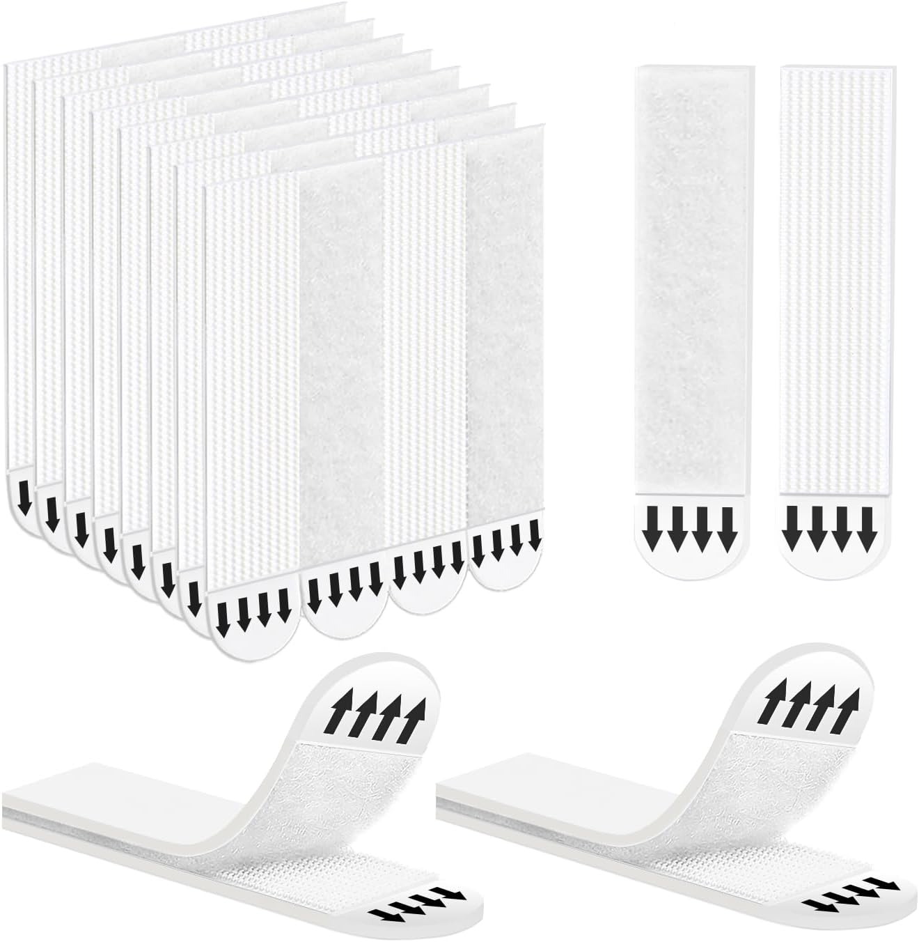 16-Pairs Picture Hanging Strips, 32 Strips Large Wall Command Strips, Picture Hanging Kit No Wall Damage for Frames & Home Decorations (L-16 Pairs) Thumbnail