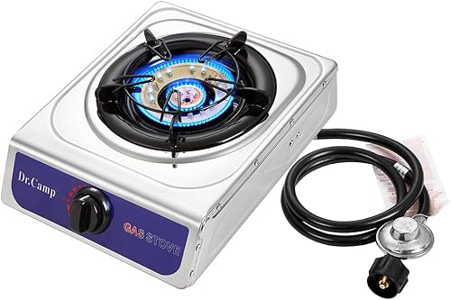 12000 BTU de encendido automático único camping jardín al aire libre campamento jardín senderismo pesca estufa propano cocina plancha, incluye