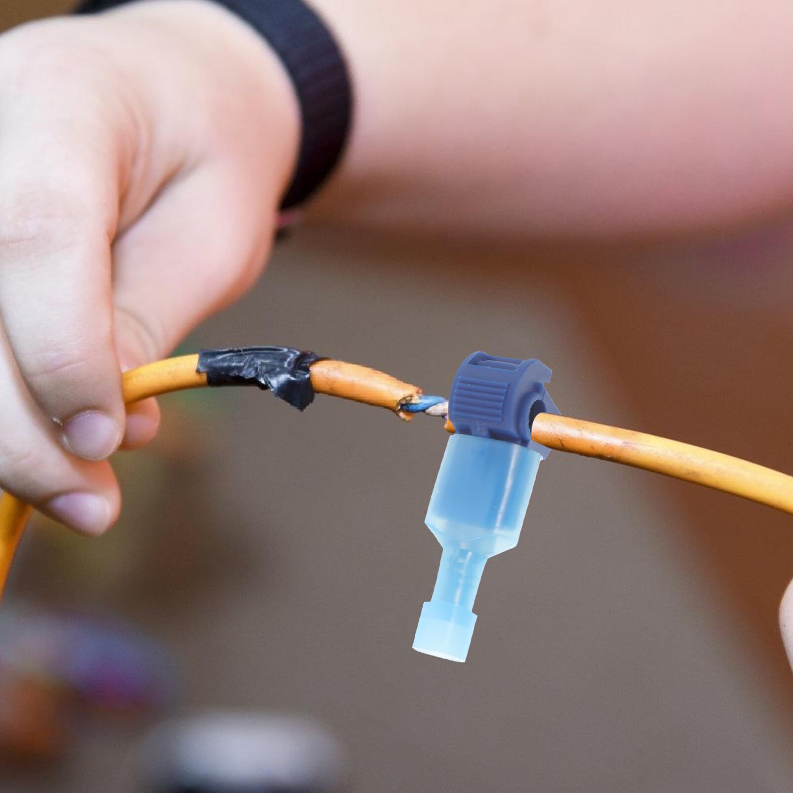 SOLUSTRE 50 Sets of Quick Splice Wire Terminals Electrical T-tap Wire Connectors Quick Disconnects Kit