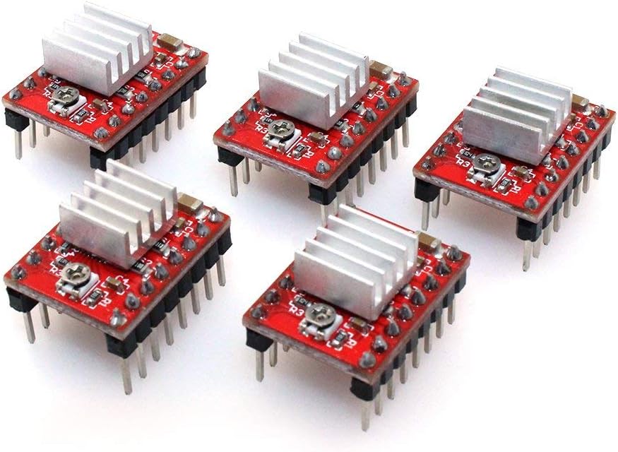 DollaTek 5Pcs 3D Printer A4988 Reprap Stepping Stepper Motor Driver Module