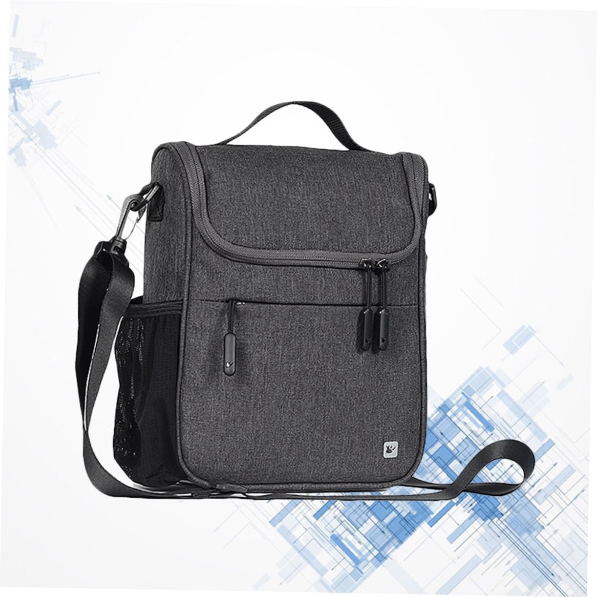 POPETPOP Bike Handlebar Bag Large Capacity Multifunctional Front Bag for Cycling Accessories Dark Grey Zipper Easy Attach Detach Fits Essentials Wallet