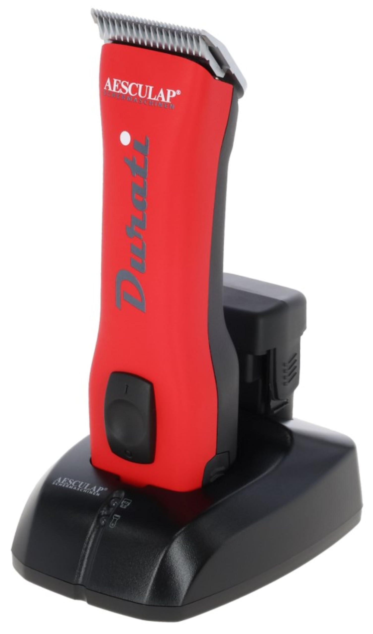 Kerbl Aesculap Durati – Incluye 1 batería y Cabezal de Afeitado (Rojo/Negro, Motor EC sin escobillas, Capacidad de la batería 2850 mAh, Peso 380 g) GT434-RS