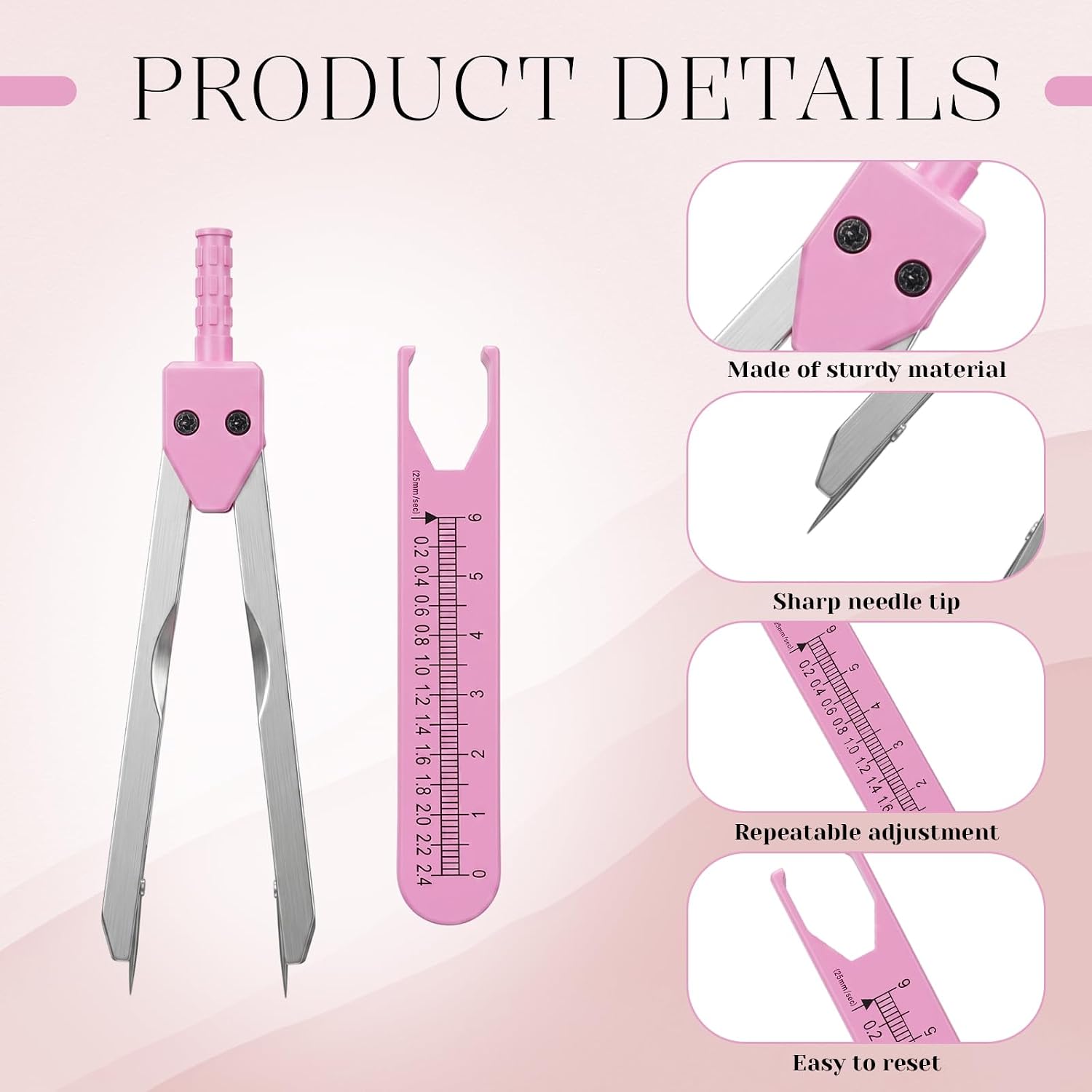 EKG Calipers with Ruler, Portable ECG Calipers Measuring Tool