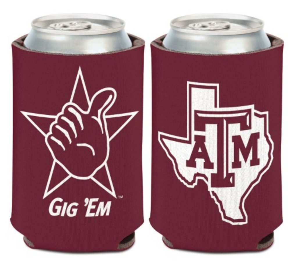 WinCraft NCAA Texas A&M Aggies (1-Pack) 12 oz. 2-Sided Can Cooler