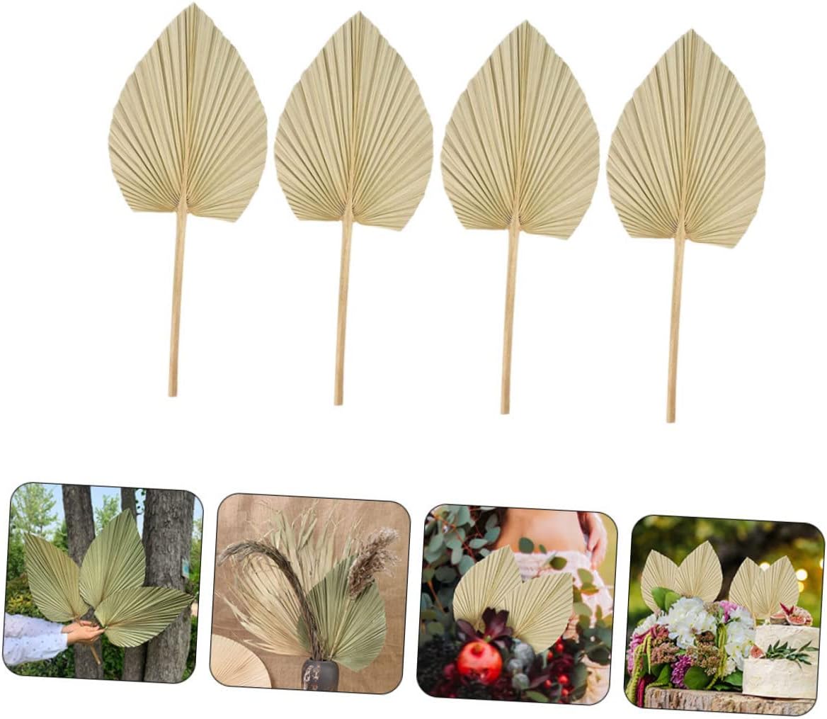 SOLUSTRE 8pcs Dried Palm Leaf Decorations Natural Palm Leaf Wall Art for Weddings Cocktail Parties and Home Decor Boho Tropical Style Ornaments