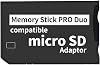 Memory Stick Adapter for PSP 1000 2000 3000 Micro SD to TF Convertor Memory Stick PRO Duo MagicGate Card for Handycam Camera Sony Playstation Portable TF to MS Tools Black