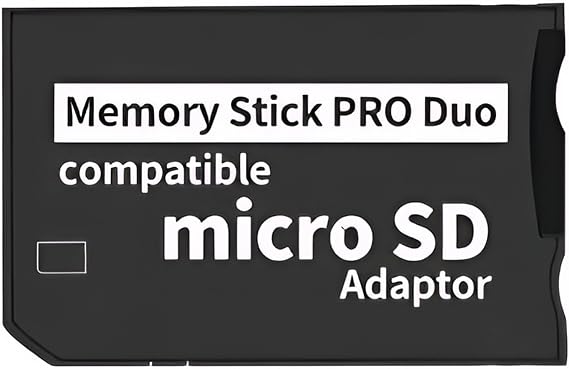 Memory Stick Adapter for PSP 1000 2000 3000 Micro SD to TF Convertor Memory Stick PRO Duo MagicGate Card for Handycam Camera Sony Playstation Portable TF to MS Tools Black