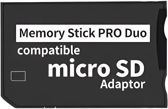 Memory Stick Adapter for PSP 1000 2000 3000 Micro SD to TF Convertor Memory Stick PRO Duo MagicGate Card for Handycam Camera Sony Playstation Portable TF to MS Tools Black