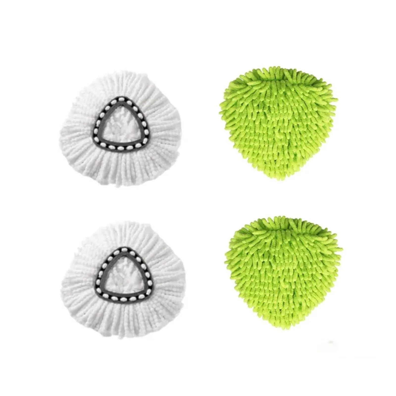 2 Cabezales de Chenilla compatibles con Repuesto Cabezal Microfibra fácil Limpieza for Recambio(White)