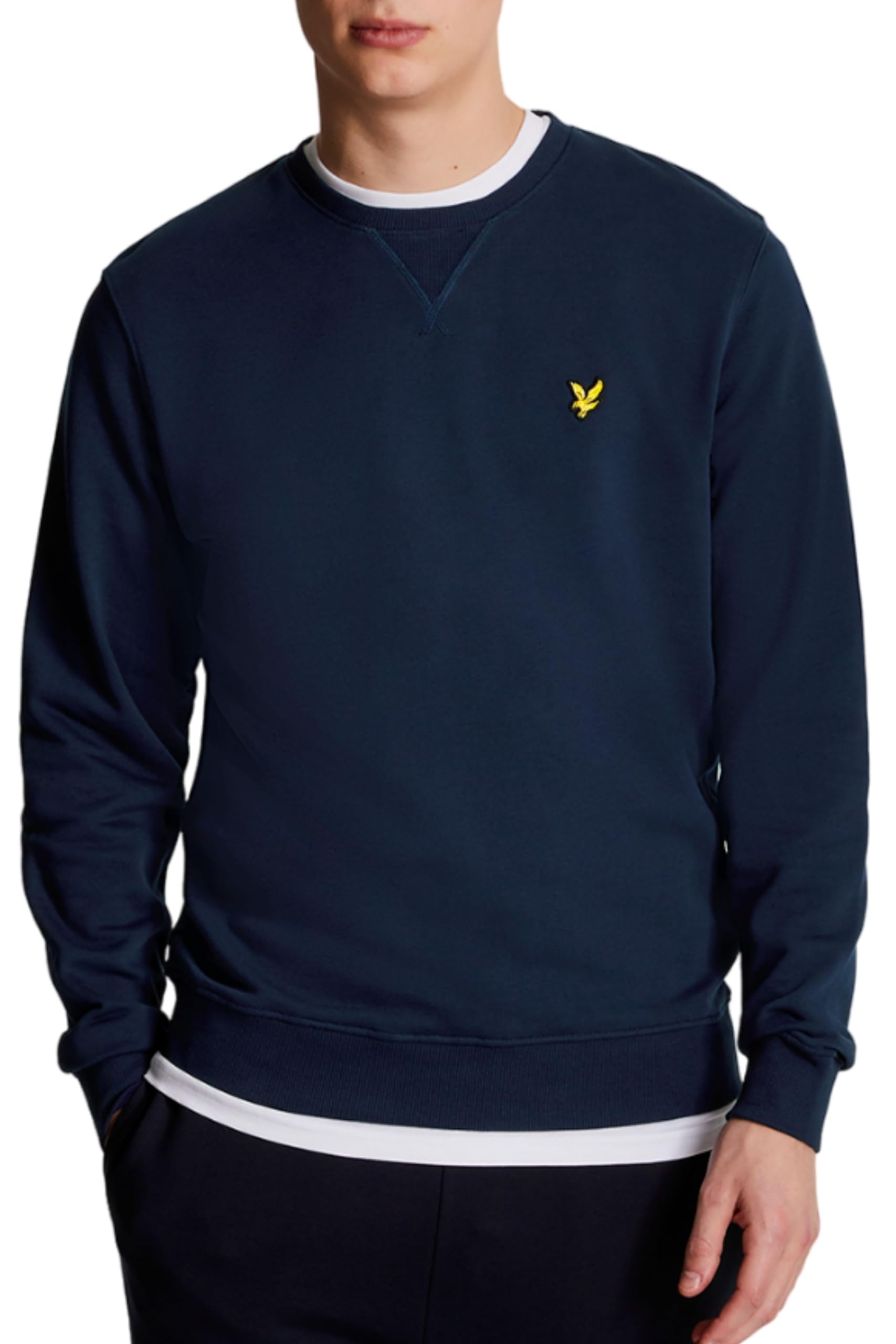 Lyle & Scott Men's Blue Mid Layers Crew Neck Sweatshirt Z99 Navy, S