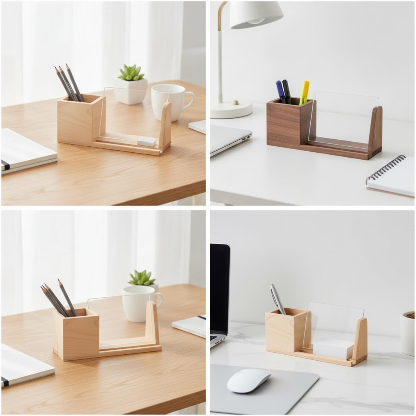 Lápices Estable Organizador Escritorio Japonés Madera para Oficina en Casa,