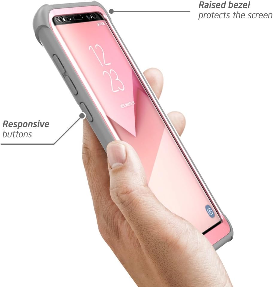 i-Blason Ares Designed for Galaxy S8 Case, Full-body Rugged Clear Bumper Case With Built-in Screen Protector for Samsung Galaxy S8 2017 Release (Pink)