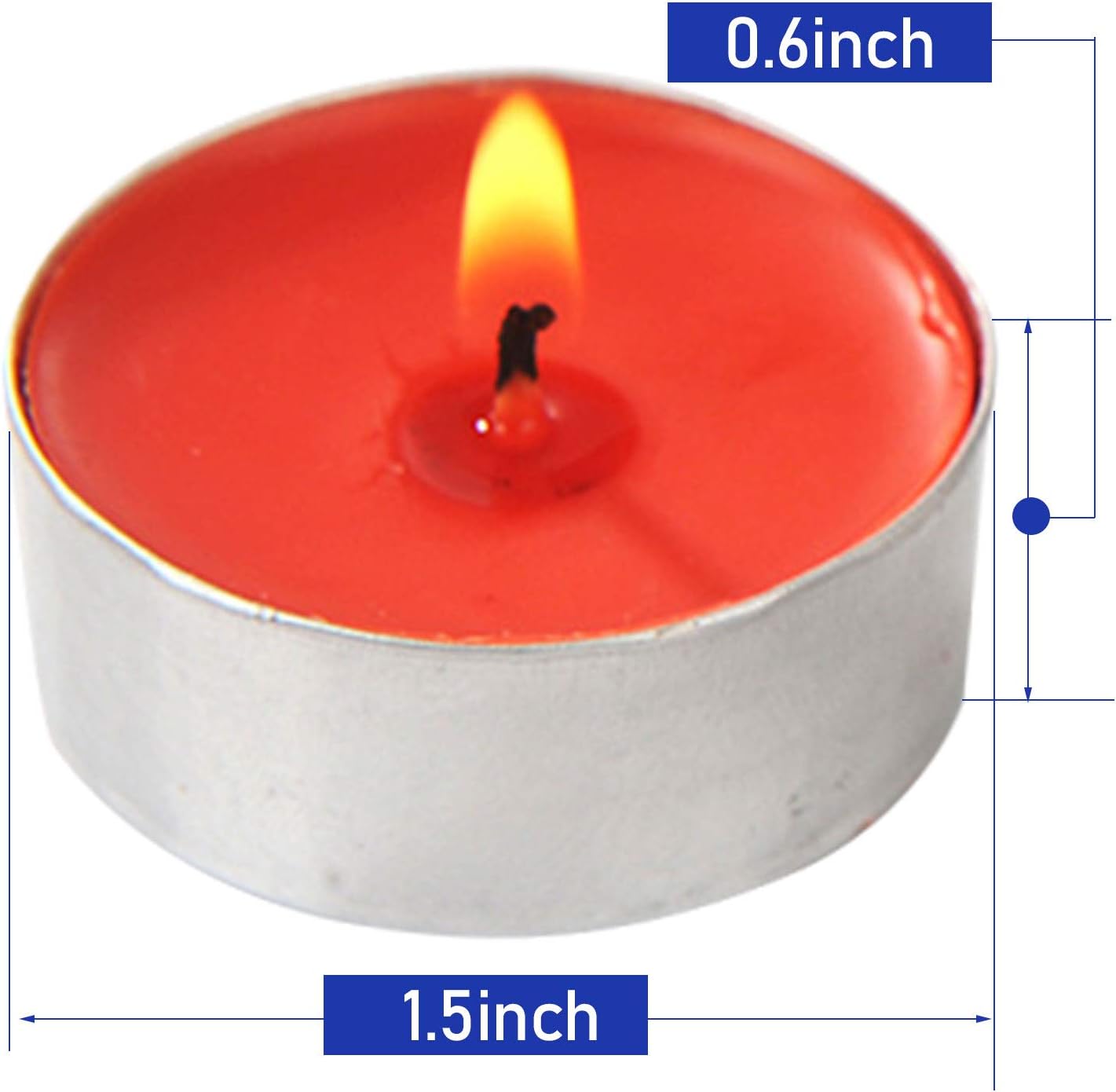 Visen 50Pack Tealight Candles, Unscented, 4 Hours Burn Time