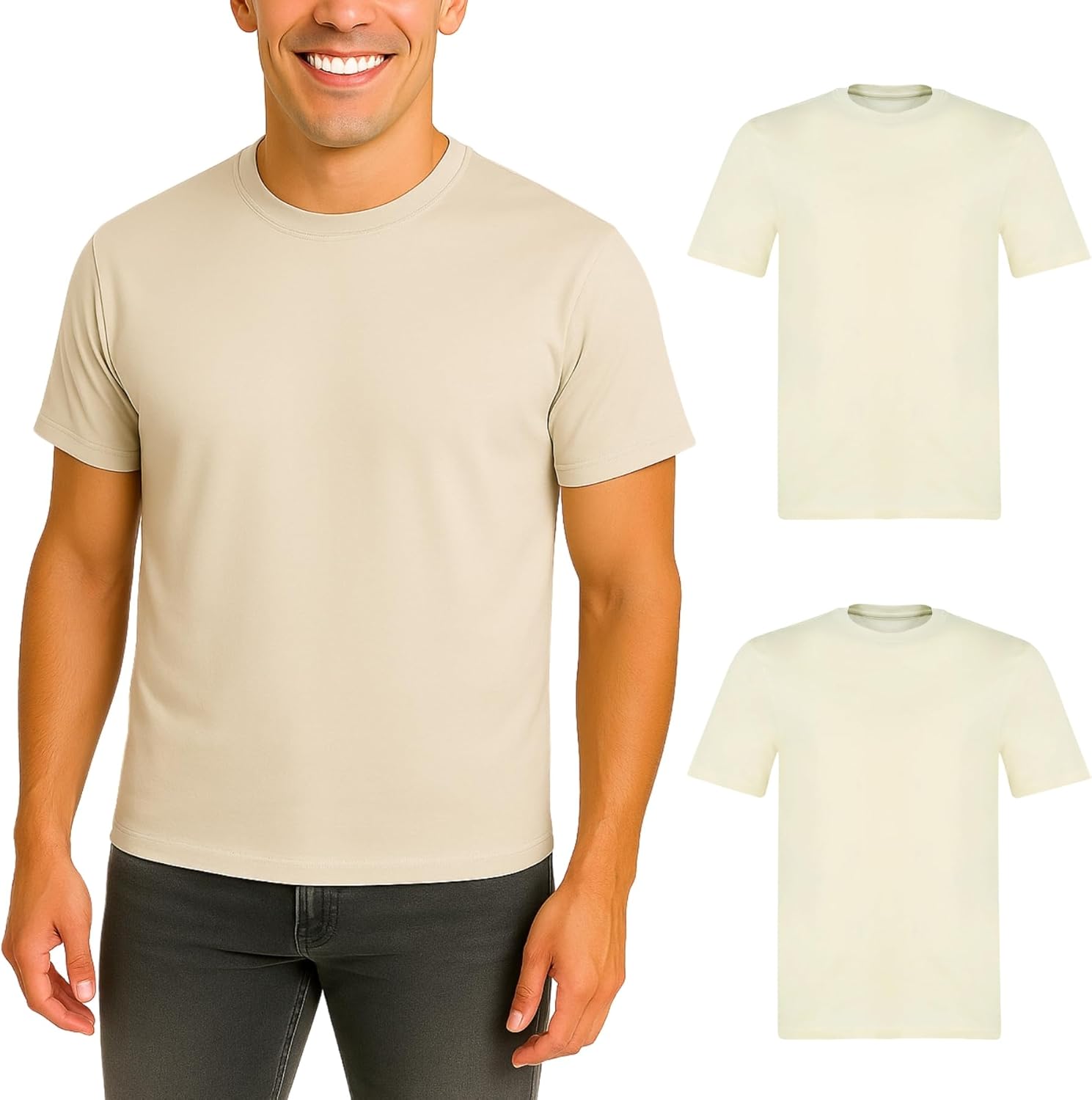 Wise Owl Accessories Men's T-Shirts Short Sleeve Crewneck Cotton Soft Comfortable Fashion T Shirts for Men, 2 Pack