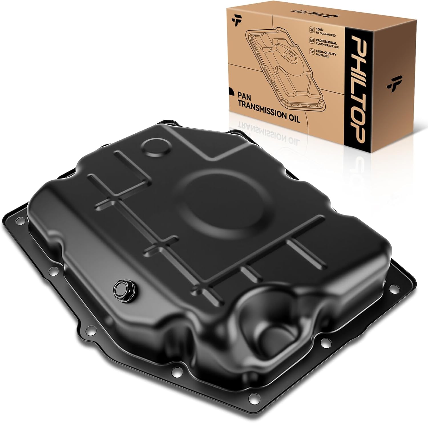 PHILTOP 265-818 Transmission Oil Pan, Fits 42RLE Transmission, Jeep Liberty Wrangler| Chrysler 300| Ram 1500, Dakota| Dodge Challenger, Charger, Dakota, Durango, Magnum