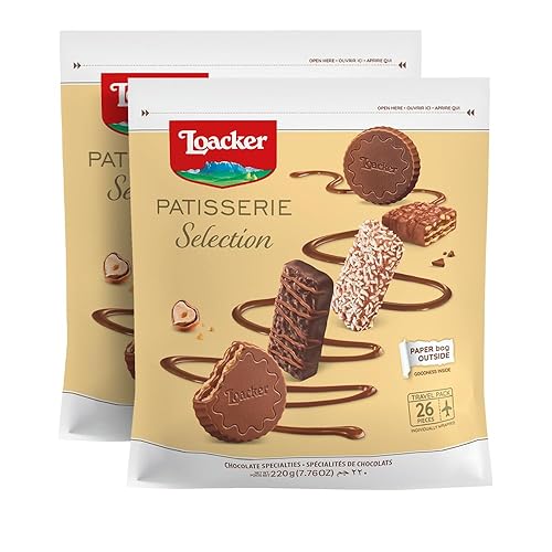 Loacker Mix Patisserie Especialidades de chocolate  Envueltas individualmente surtidas especialidades de chocolate de oblea premium, sabores mixtos