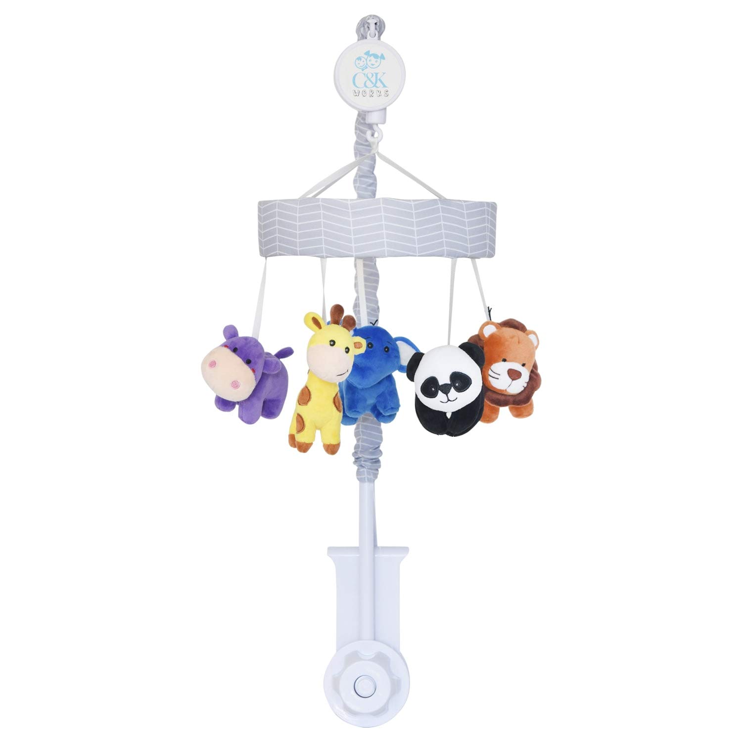 Baby Crib Mobile Bright And Colorful Animal Friends Giraffe Lion