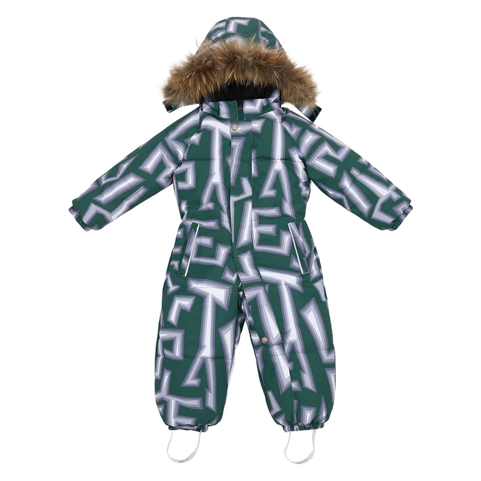 Traje de nieve para niños y jóvenes, forro polar, traje de esquí térmico, mono de esquí resistente, chaqueta de plumón impermeable, resistente al viento, traje de invierno con capucha extraíble, mono