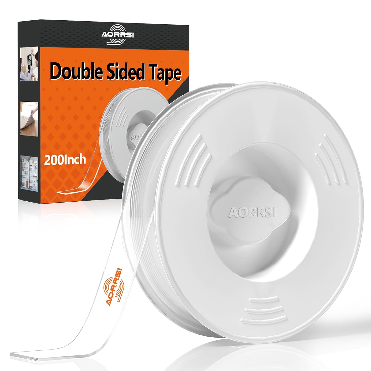 Double Sided Tape Heavy Duty, Nano Tape, Mounting Tape, Clear Removable Traceless Tough Strong Double Sided Adhesive Tape for Wall Outdoor, Poster Carpet, Picture Hanging Strips (Extra Large,200 Inch) (1) Thumbnail