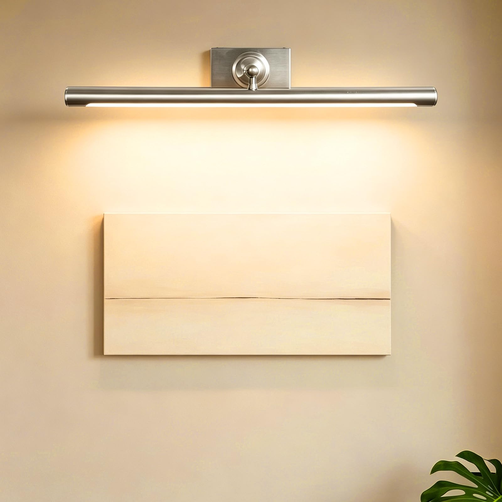 Lampa LED na lustro, lampa ścienna, nowoczesna lampa ścienna, metalowa, wodoszczelna, do łazienki, do toaletki, salonu, makijażu (srebrne, ciepłe światło, 41 cm)