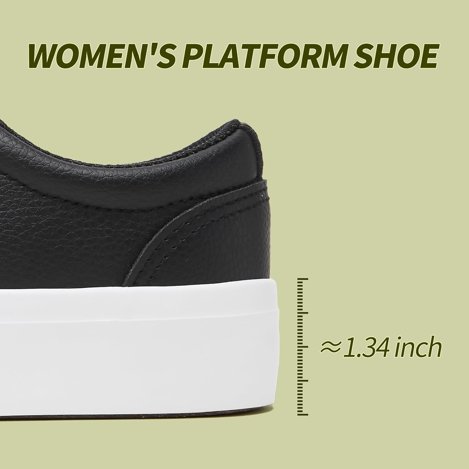 TUOPIN Women's Tennis Shoes White PU Leather Platform Sneakers Comfortable Lace-Up Walking Shoes Fashion Chunky Athletic Sneakers for Women - Image 2