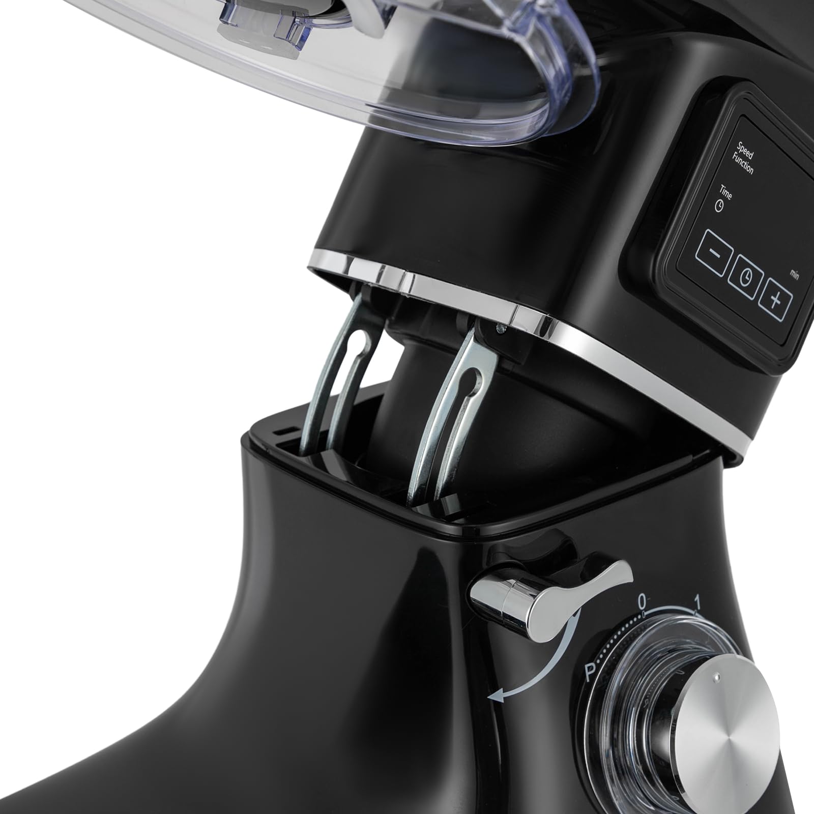 Robot kuchenny, 1500 W, 6,2 l, kompaktowy mikser kuchenny, z wyświetlaczem LCD i 6+1 prędkościami, uniwersalny robot kuchenny do przygotowywania chleba, pizzy i wielu innych zastosowań w małych