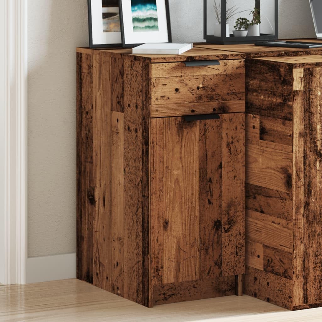 Armadio da scrivania in legno composito 33x50x75 cm con cassetto