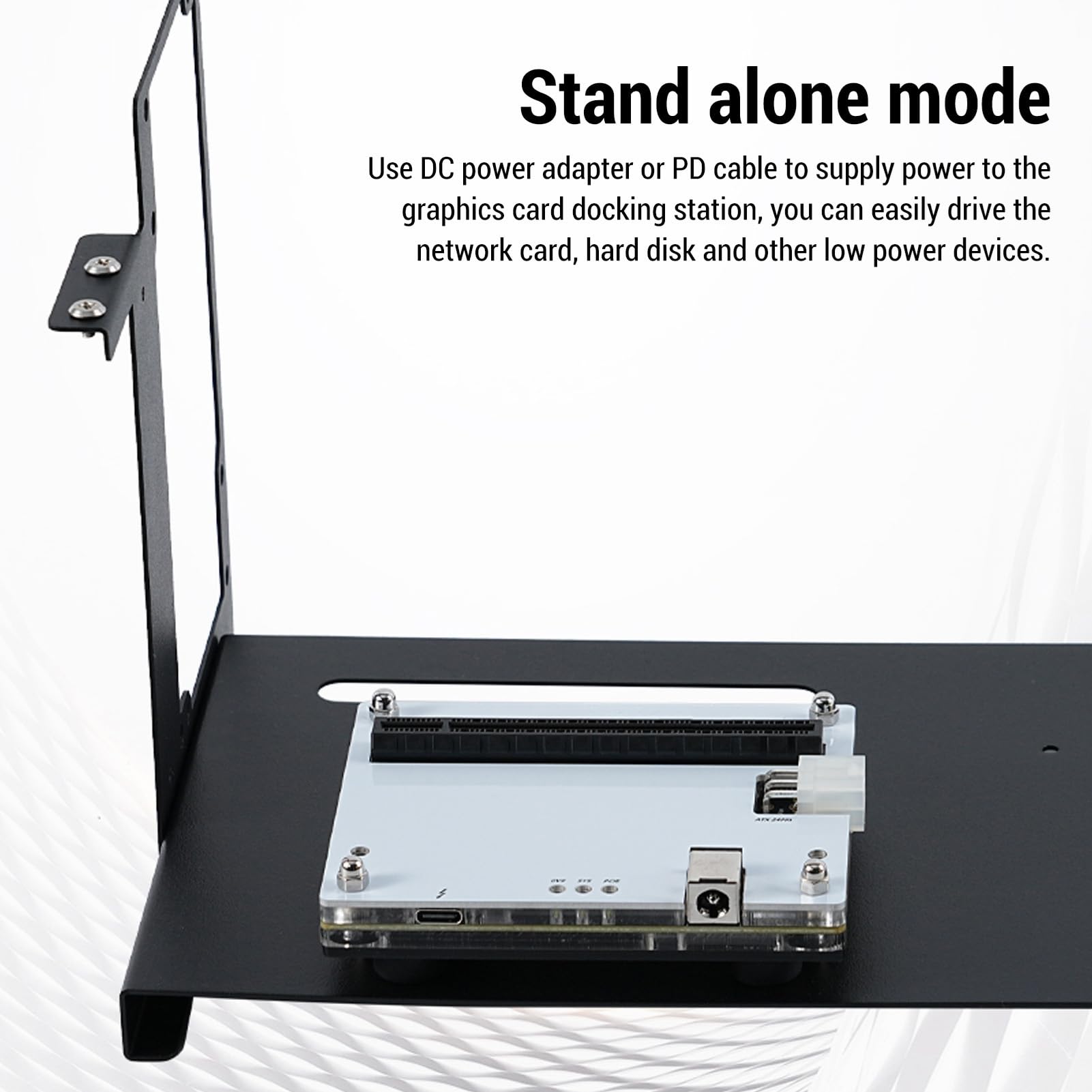 Zewnętrzna Stacja Dokująca GPU, Stacja Dokująca Karty Graficznej 3 4 USB4 PCIe 16X z Kablem do Transmisji Danych o Długości 1 M, do Laptopa PC Przenośna Konsola do Gier Edycja
