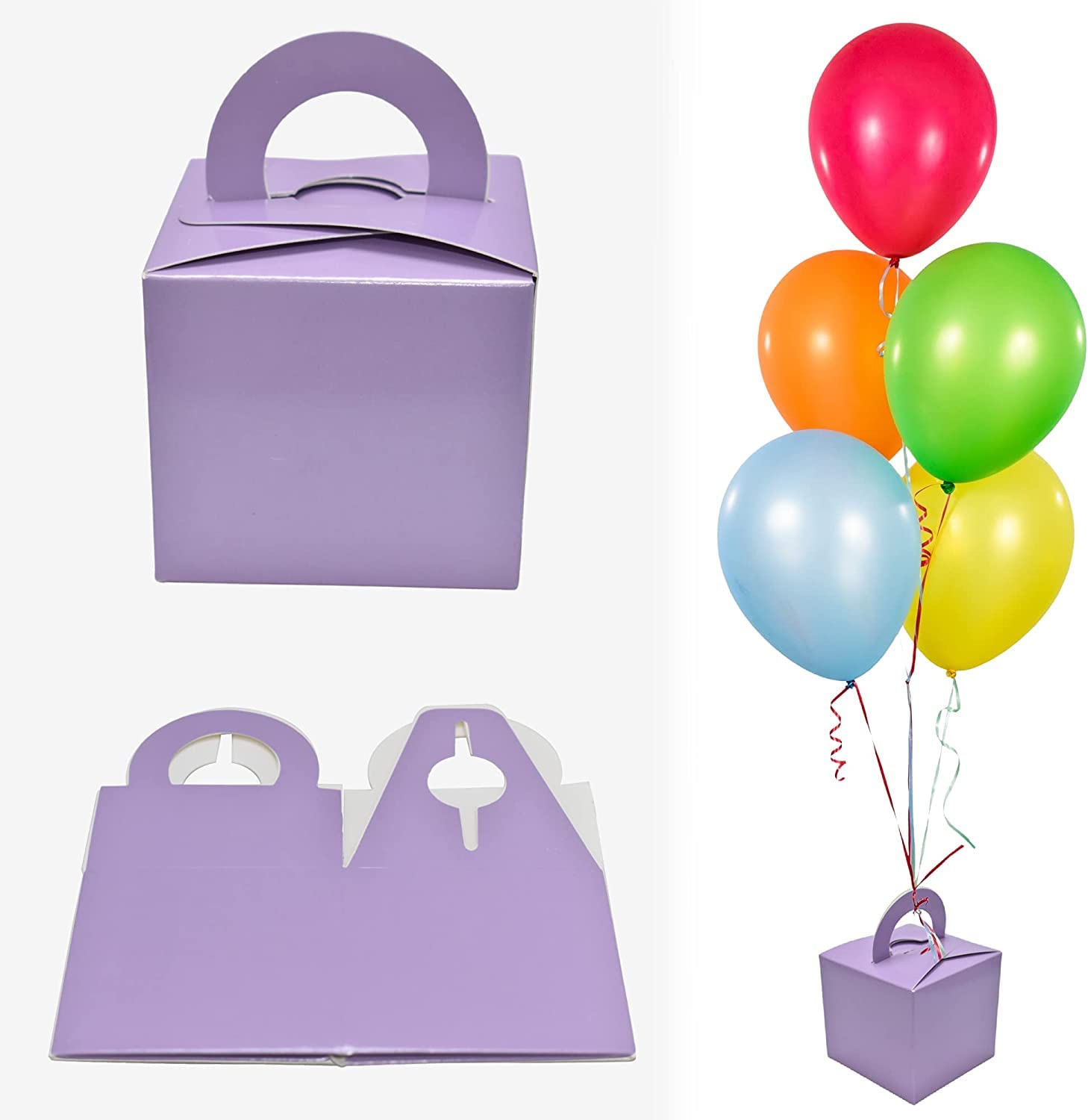 Godfather 20pcs Cupcake Boxes, Godfather Cardboard Packaging Box Individual Bakery Boxes Carrier with Handle for Wedding Birthday Party Favors Baby Showers Kids Cookies (Lilac)