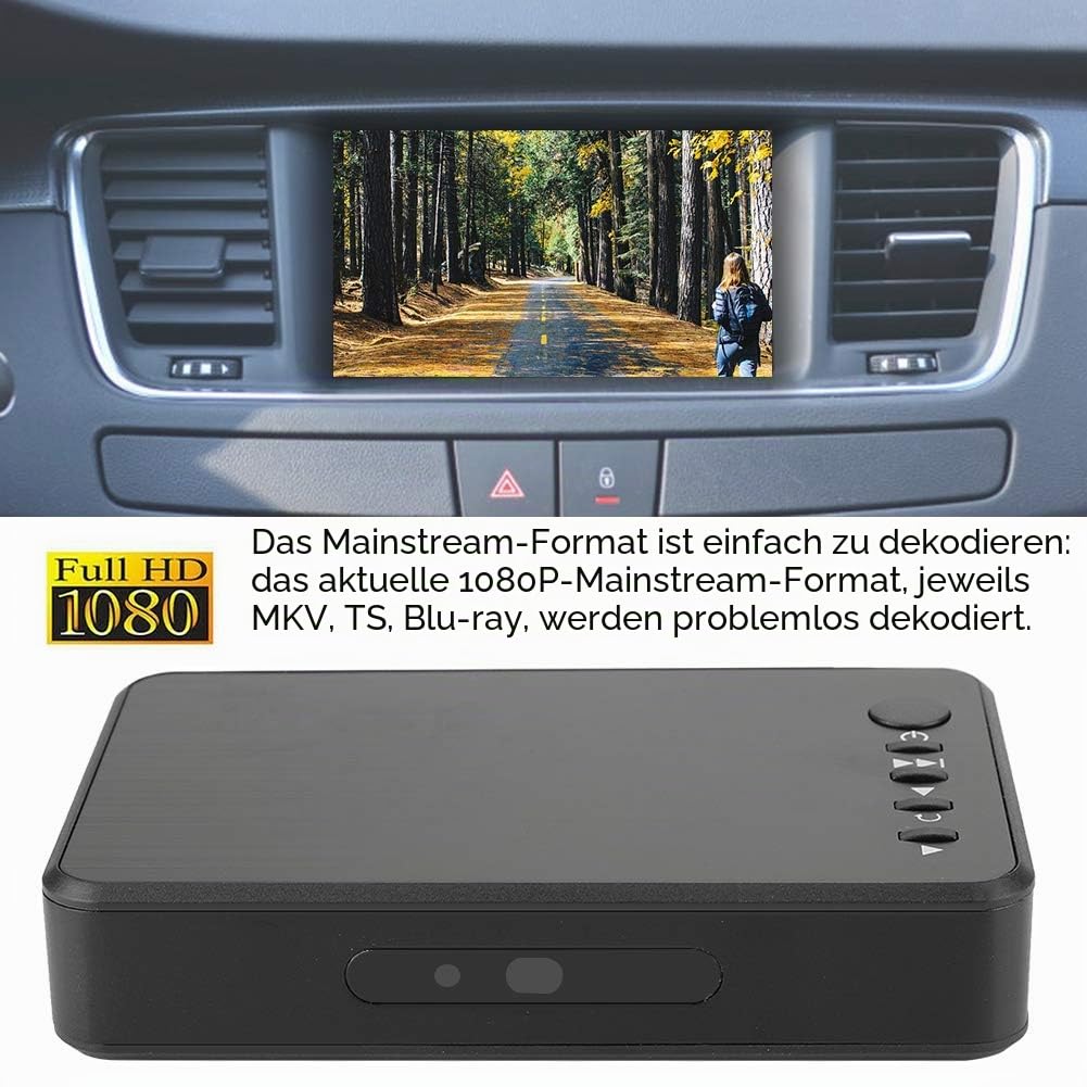 Festplatten-Player, tragbarer 4K HDMI USB3.0HDM Media Player, 1080P Full HD HDMI Digital Media Player, verwendet für Spiele, Streaming Media, Unterricht(Mich)