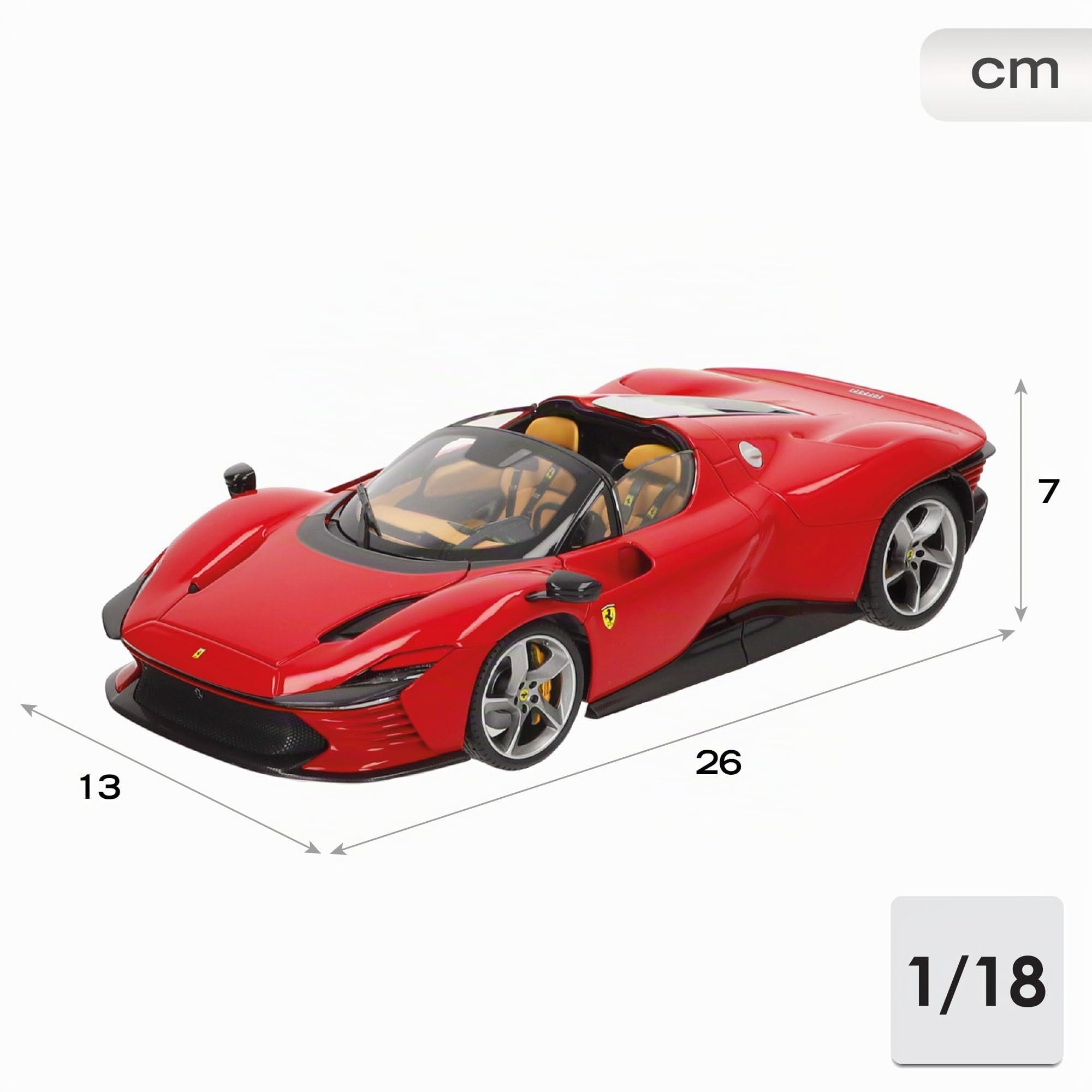 Bburago "Signature Serie Daytona SP3, rot - Supercar Modellauto 1:18 Die-Cast Originalgetreues Sammlerauto Spielzeugauto mit beweglichen Elementen, ab 14 (18-16912R)