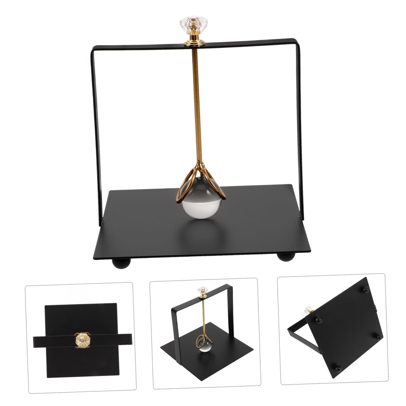 Servilletero Bordes Lisos de Hierro Negro de Mesa Cuadrado y Diseño Rústico Adecuado para Cocina y Oficina