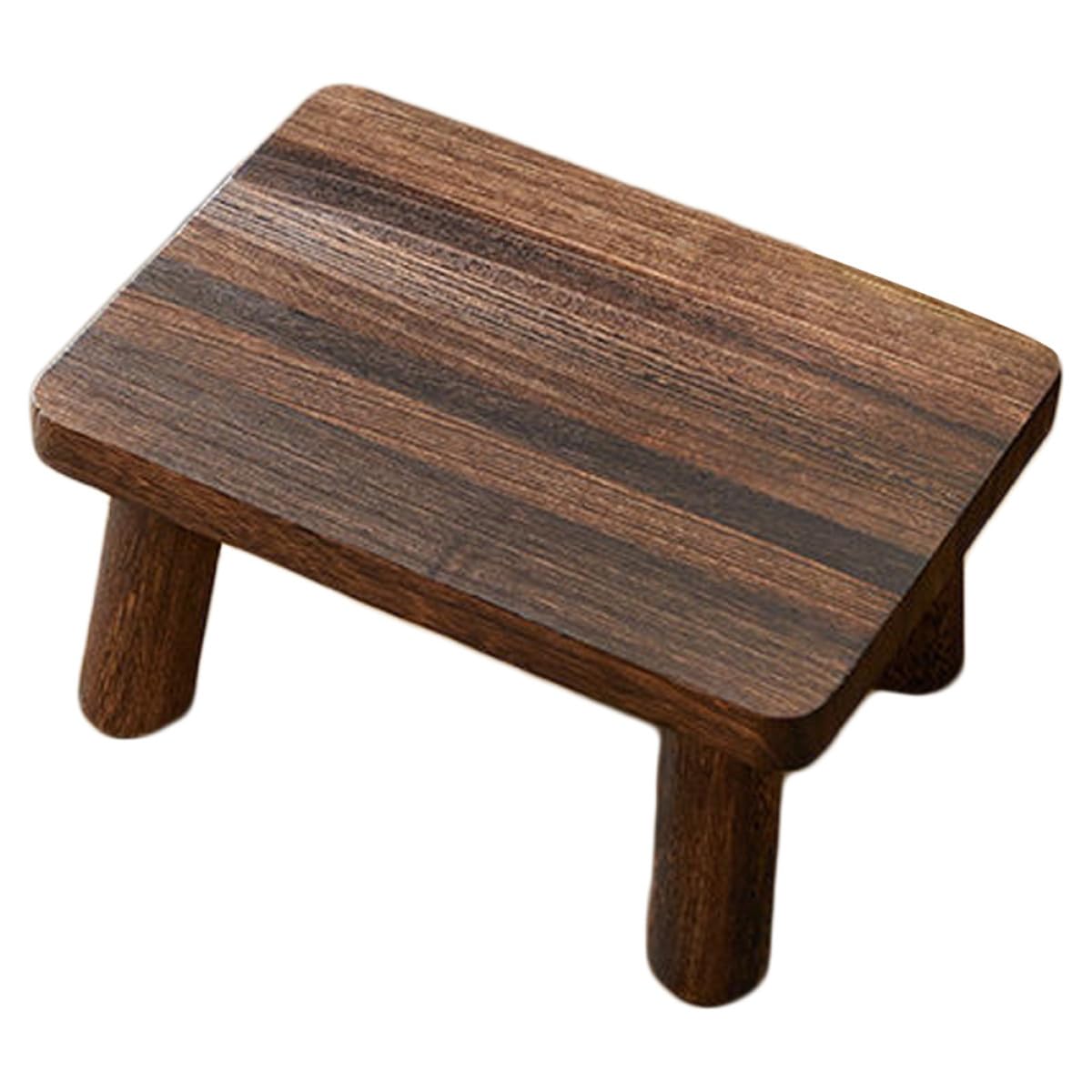 Tabouret marchepied en bois pour cuisine et chambre - Banc repose-pieds stable