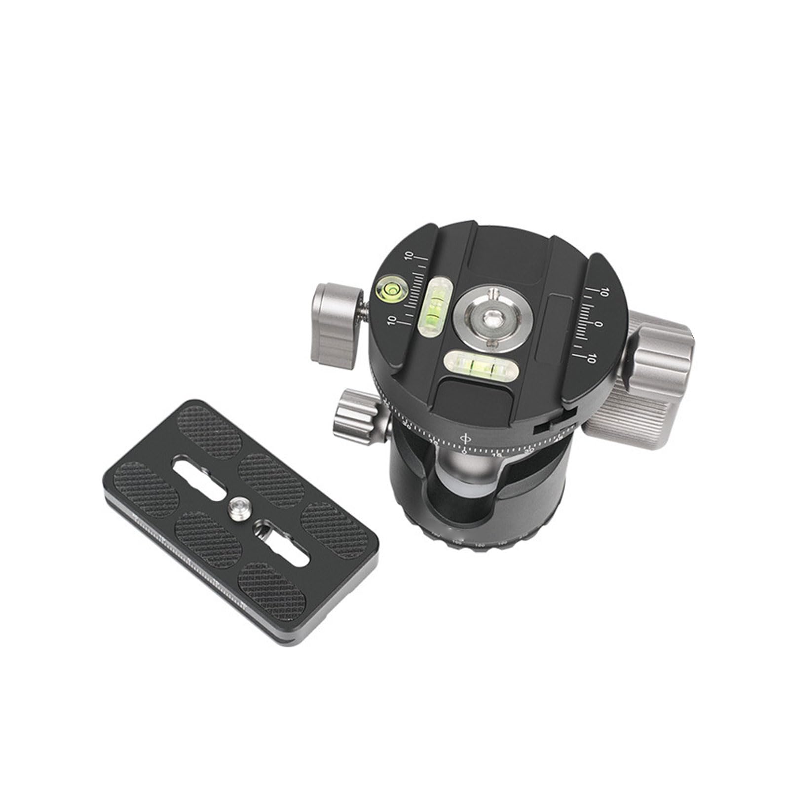 Rótula Esférica para Trípode de Cámara de Perfil bajo Rótula Esférica Grande Panorámico Dual 360° Liviana Pero Robusta con Bolsa Almacenamiento para Creadores Contenido