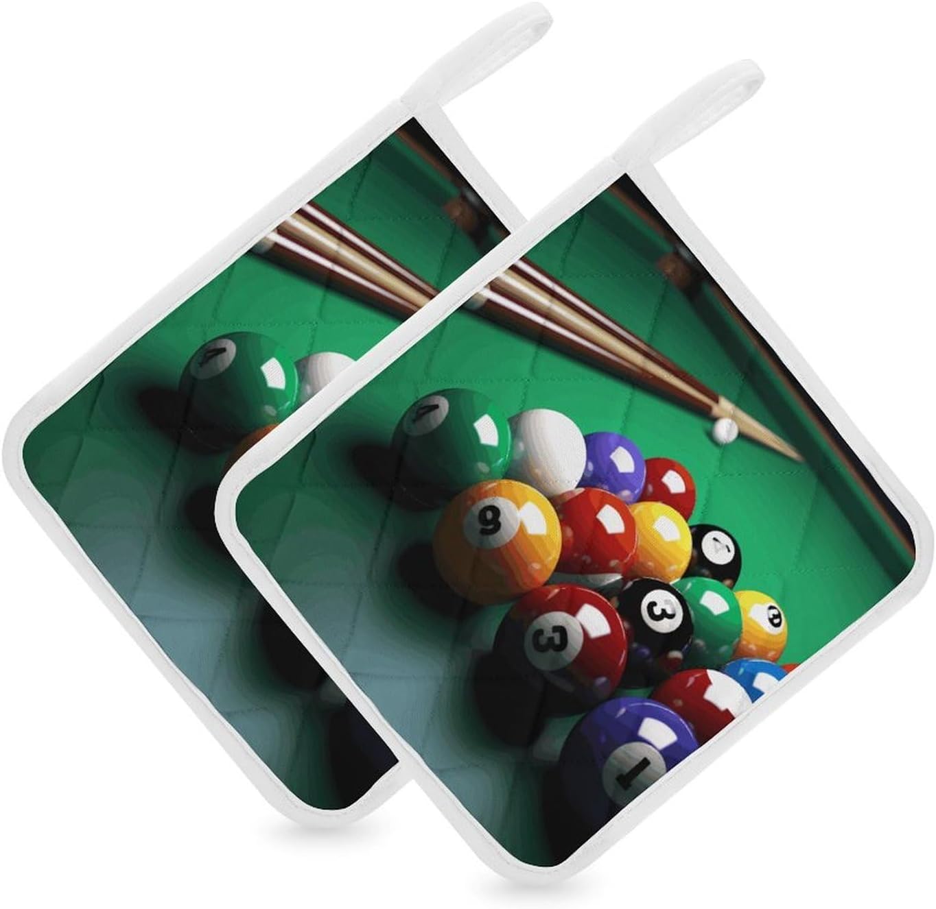 Billiards Polyester Heat Resistant Pot Pad Non Slip Anti Scald Hot Dish Mat Reusable Table Protector for Kitchen Hot Pot Mat Wear Resistant Heat Proof Table Pad for Countertop Dining Room