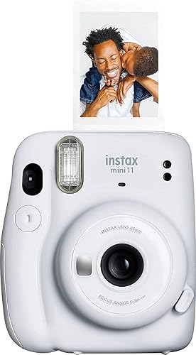 Fujifilm Cámara Instax Mini 11 de película instantánea con exposición automática y flash, cámara Polaroid, lente Fujinon de 2.57 pulgadas con espejo