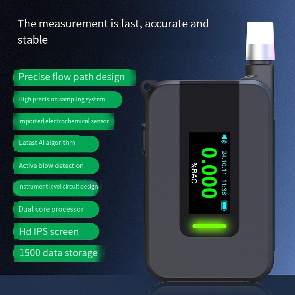 ReachMall Elektrochemischer Alkoholtester Digital LCD-Anzeige