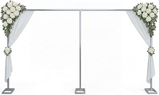Novabright Backdrop Stand Pipe Drape Kit,Silver,10x20ft,Rectangular Base