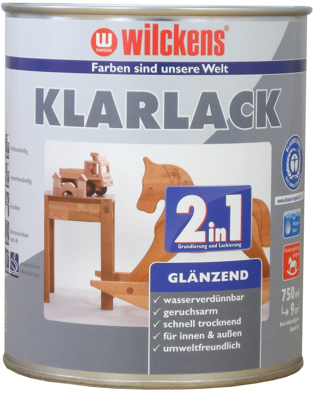 Wilckens 2in1 Klarlack glänzend, 750 ml, farblos