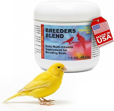 Morning Bird Breeders Blend 1.5 oz Protein Supplement for Birds Supports Breeding, Chick Growth, Muscle Development & Immune Health Daily Vitamin Blend for Strong Bones & Overall Health