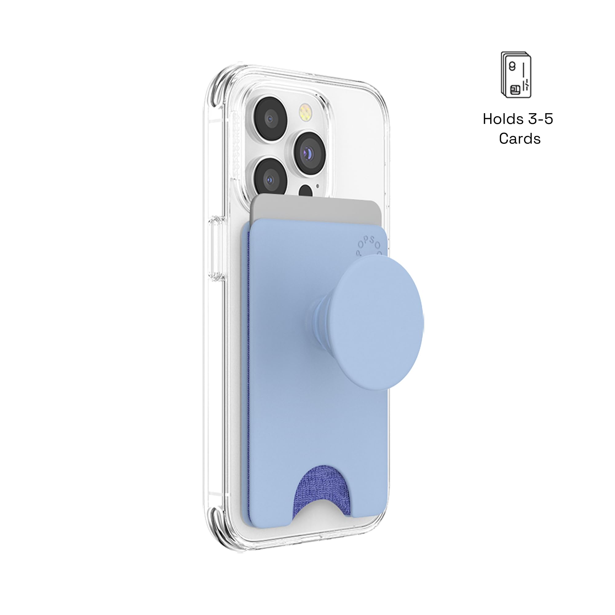 Butterfly Pea Blue カードホルダー PopSockets Butterfly Pea Blue — Softgoods MagSafe PopWallet+ | MagSafe