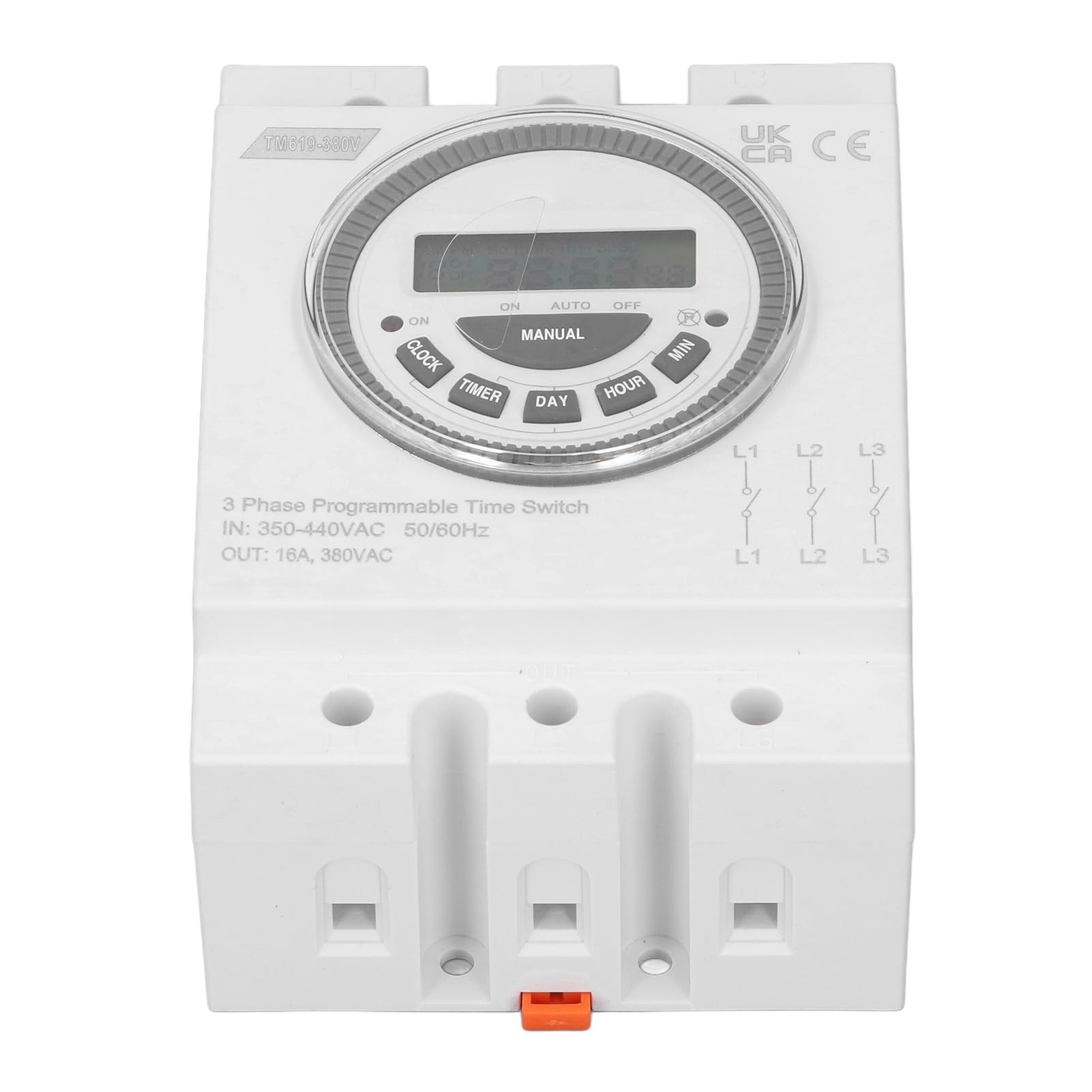Interruttore Timer Trifase 16A Relè Timer Programmabile Settimanale Interruttore On/off per Pompa 'acqua