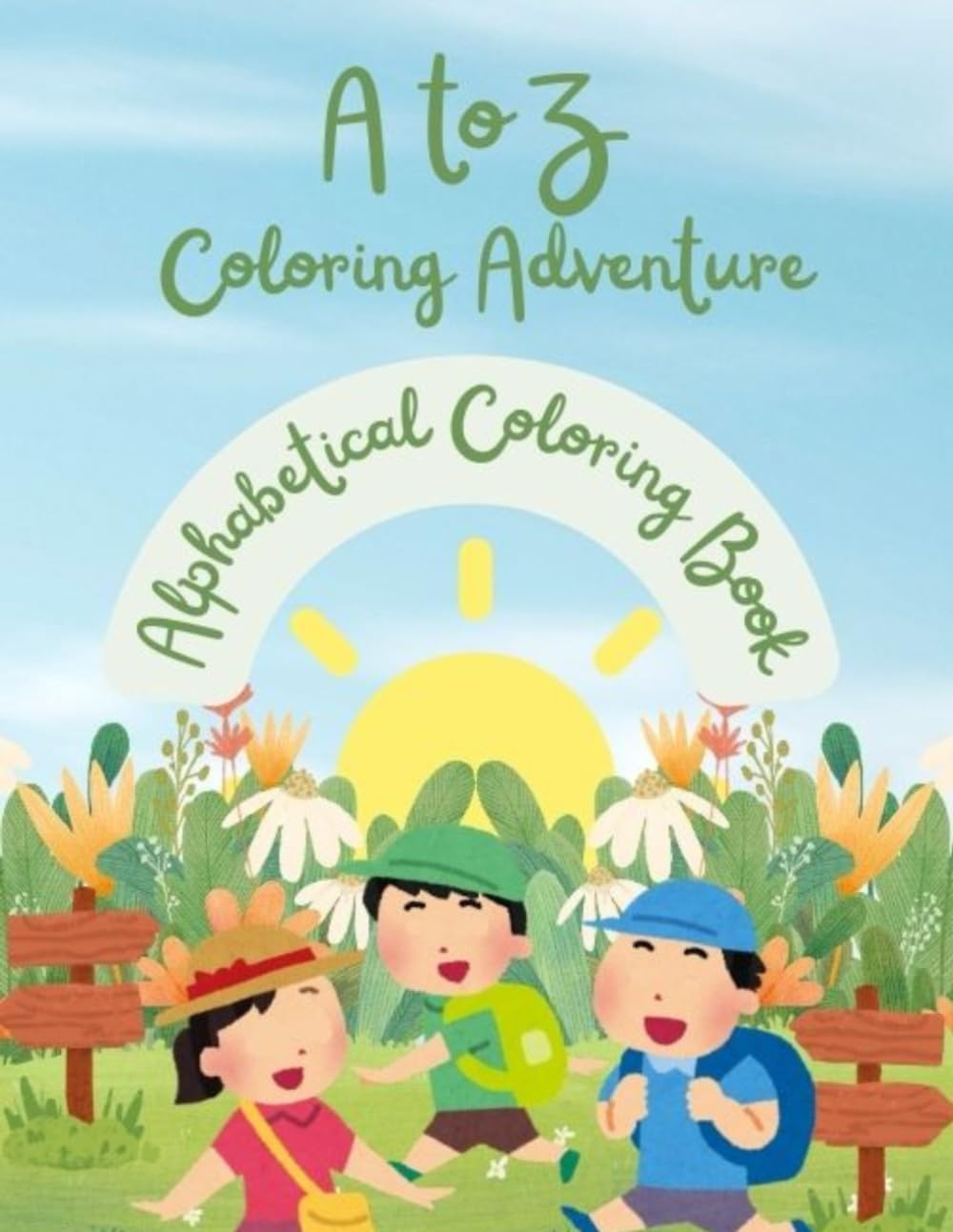 A to Z Coloring Adventure: Alphabetical coloring book
