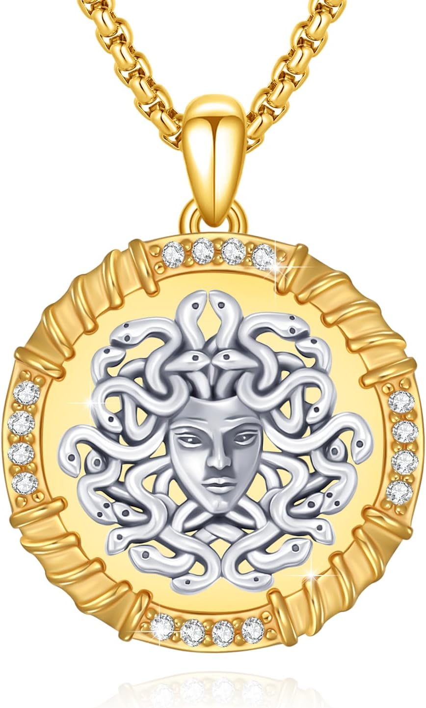 Snake Necklace 925 Sterling Silver Mysterious Snake Pendant Necklace Gothic Necklace Snake Jewelry Gift for Women Men