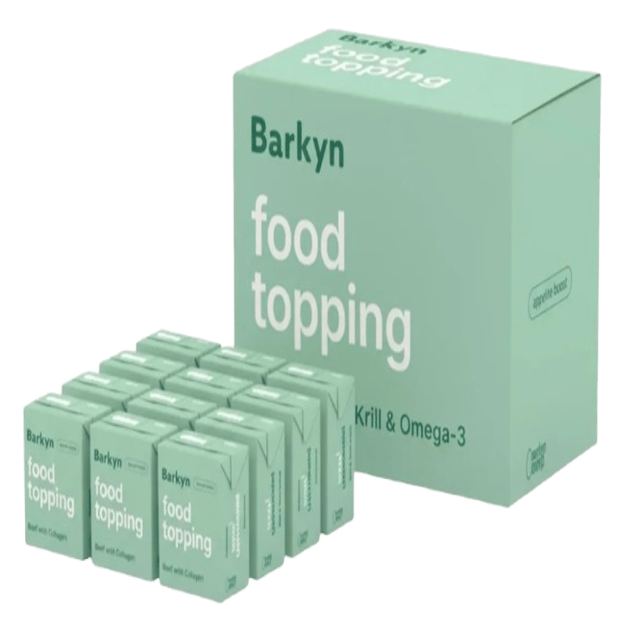 Barkyn Dog Gravy Food Topper Chicken with Krill & Omega-3 - Natural Meal Topper for Picky Eaters, Shiny Coat & Skin Health - Pack of 12 x 100 ml Pouches, Made in EU