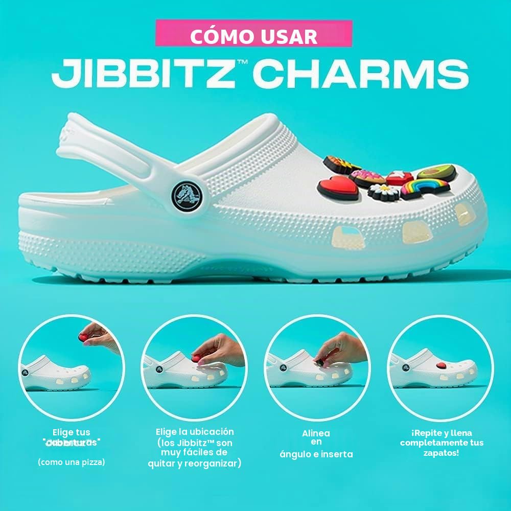 Crocs Paquete de 5 dijes unisex de PVC para zapatos, multicolor, talla única, multicolor, Talla única