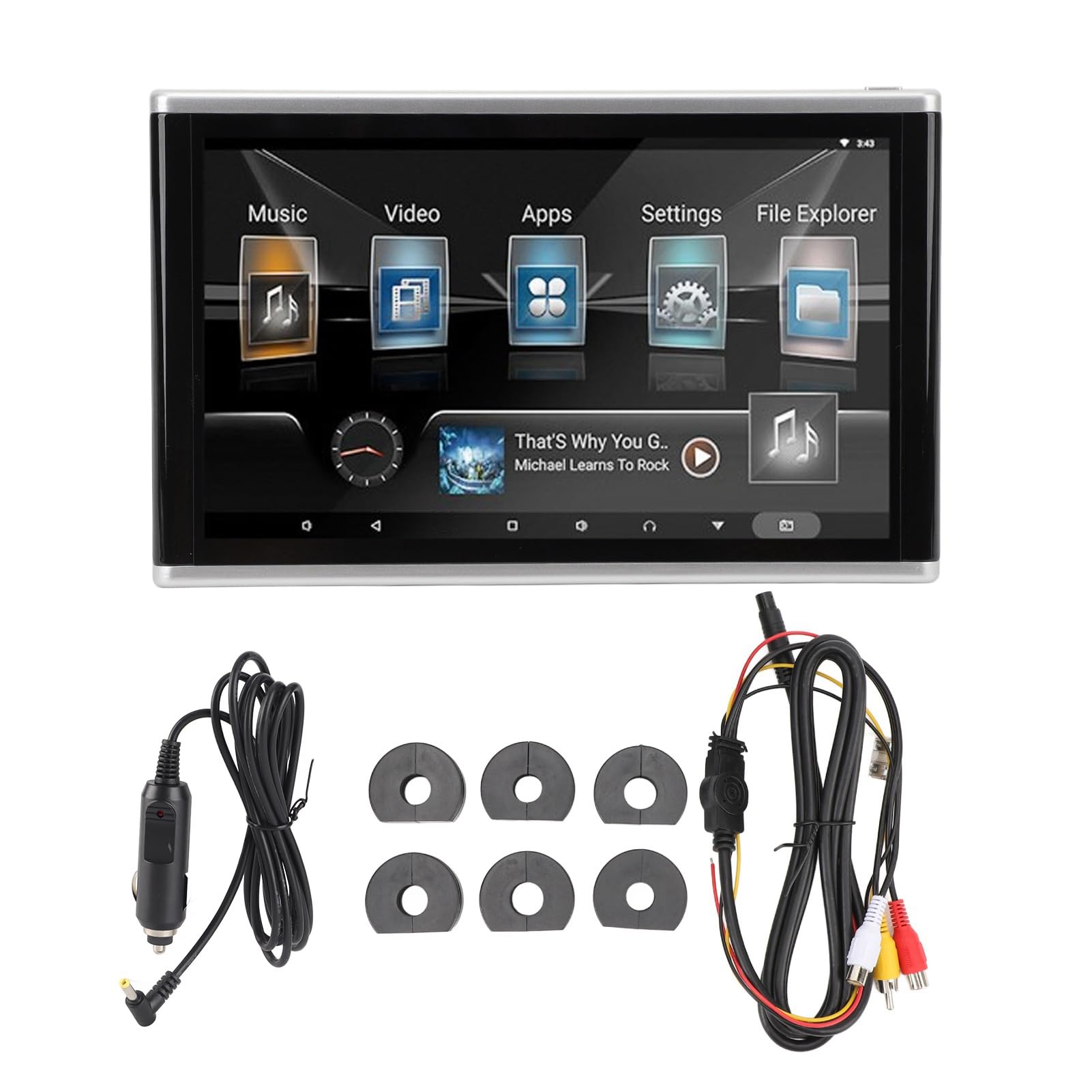 Para Reposacabezas De 10. Pulgadas Pantalla Táctil 11 Reproductor De Video Para Asientos Traseros Compatible Con Todos Los Modelos De Automóviles Conexión Y Miracast